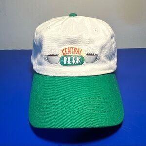 Friends TV Central Perk Hat Cap Strap Back White And Green